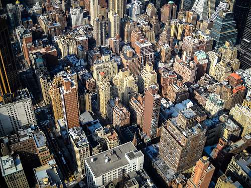 landscape aerial view city at daytime nature